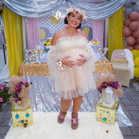 Maternity Tulle Dress - Picture 2 of 6